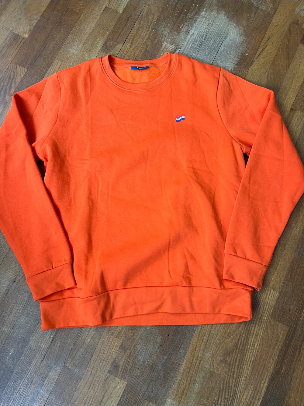 🇳🇱NWOT Dutch Albert Heijn Limited Crown Men's Orange Crewneck Sweater - XL🇳🇱